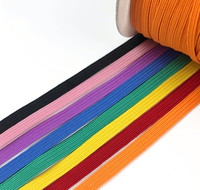 Ruban élastique tissé (Spandex/Polyester) de 3mm, 6mm, 9mm, 1cm, 308 couleurs, pour vêtements, vente en gros, bande élastique plate en rouleau