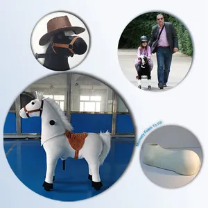 毛绒骑动物玩具机械马玩具跑步动物玩具接受定制标志