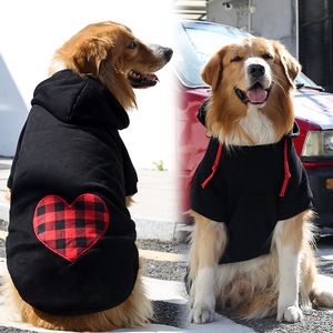 Sudadera con Capucha para Perro Grande, Diseño a Cuadros Rojos y Negros, para Otoño e Invierno, para Perros Grandes y Pequeños, Estilo Pitbull - Product Image 2