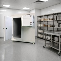 Chambre froide commerciale, température contrôlée, anti-corrosion, stable pour le stockage d'aliments surgelés, de produits laitiers et de boissons