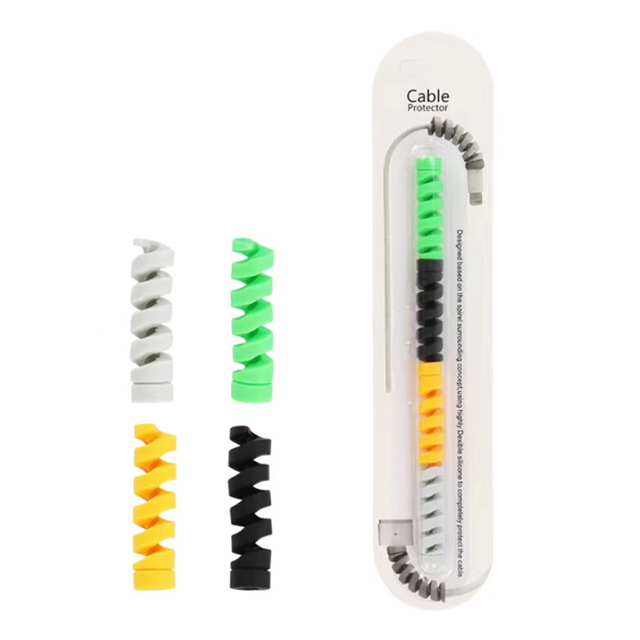 Top Quality Spiral Usb Cable Protector Mobile Accessories Mini Data Cable Protective Bag Silicone Charger Cable Protective case