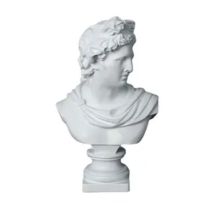 decoration grease 30cm 50cm Apollo bust statue gypsum resin decoration modern art plaster bisque unpainted
