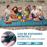 Matelas de camping gonflable avec pompe à pied intégrée, tapis de couchage ultraléger pour le camping, la randonnée et les voyages