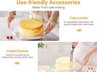 Kit de 207 pièces pour la décoration de gâteaux, ensemble d'accessoires de pâtisserie, plateau tournant pour gâteaux, poches à douille, embouts, outils de modelage, lisseur à glaçage en acier inoxydable
