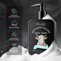 Gel Nettoyant Visage Naturel Personnalisé à Marque Privée au Suif de Bœuf et Vitamine E – Nettoyage Profond, Contrôle du Sébum, Exfoliant, Anti-Acné pour Hommes