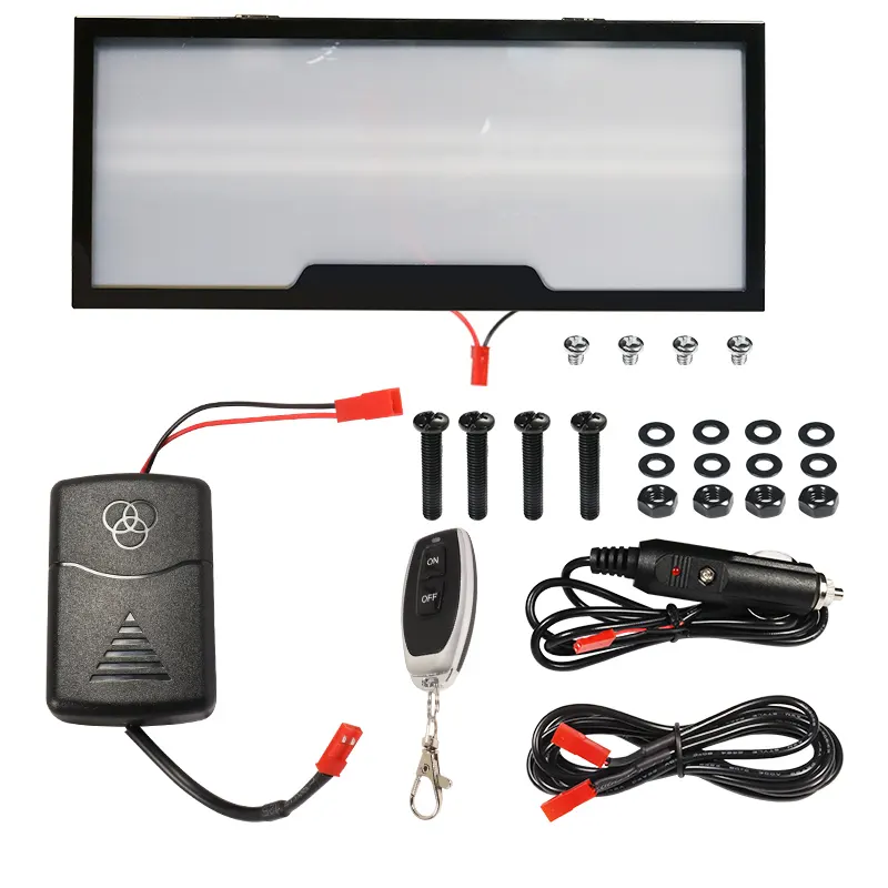 Suporte de placa de carro elétrico Equador transparente filme de escurecimento inteligente 1 pacote