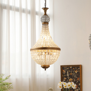 โคมไฟระย้าคริสตัลสไตล์ฝรั่งเศสคลาสสิก หรูหรา ย้อนยุค สไตล์ยุโรป สำหรับห้องนั่งเล่น วิลล่า โคมไฟตกแต่งคริสตัลสำหรับบ้านและโรงแรม - Product Image 6