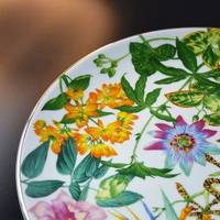 Assiettes à dîner en céramique vintage à motifs floraux, assiettes de service en porcelaine Rainforest pour mariage