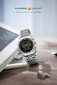 Montre Alfajr Classique de Qualité Supérieure Al-Harameen en Gros avec Cadran Arabe - Product Image 5