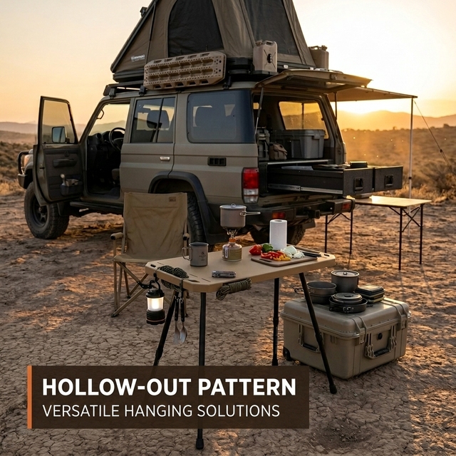 Dropshipping Tactical Small Rectangle Folding Camping Table Adjustable Outdoor Table for BBQ Fishing Car Travel Beach