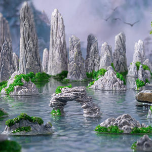 مشغولات راتنجات للمناظر الطبيعية الصغيرة ديكور الأواني الجنينة ديكور حديقة مصغرة إكسسوارات زخرفة بونساي - Product Image 5