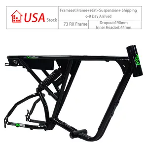 EUA Stock Trending Produtos Mtb Bicicleta 20 polegada Super Full Suspensão Quadro Bicicleta Elétrica 73RX Frameset para 1000W 1500W Fatbike