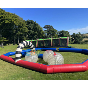 Piste de course de boules roulantes gonflables Pistes de course gonflables pour voitures tamponneuses Arena Mur de clôture gonflable - Product Image 1