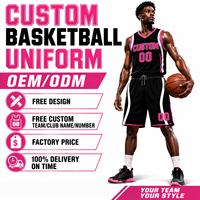 Maillot de basketball personnalisé PURE USA avec ruban rose pour la sensibilisation au cancer du sein, ensemble uniforme de basketball pour hommes, débardeur de basketball