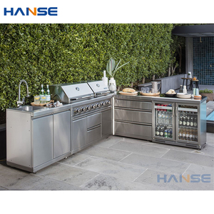 Cheap price modern outside metal kitchen cabinets furniture design prefab outdoor water proof stainless steel kitchen cabinet