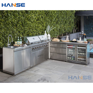 Modern outside bbq metal kitchen cabinets furniture design prefab outdoor water proof stainless steel kitchen cabinet