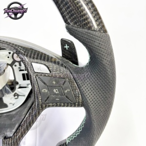 Volante de Fibra de Carbono Personalizado para Automóvil, <span class=keywords><strong>Precio</strong></span> Neto para Benz Clase A W175 E350 <span class=keywords><strong>C63</strong></span> W204 E63 Cls63 Slk55 AMG 2012-2015, <span class=keywords><strong>Mercedes</strong></span> 2013 - Product Image 4