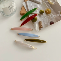 Vente chaude Pas Cher Bobby Pins pour Filles Femmes Simple Feuille Épingles À Cheveux Gelée Couleur Acétate Cheveux Poignées Bang Clip Accessoire Personnalisé