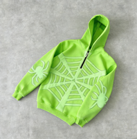 Sweat à capuche tricoté en mélange de coton doublé, respirant, imprimé dessin animé, décontracté et tendance, pour homme, automne, vente en gros OEM de haute qualité
