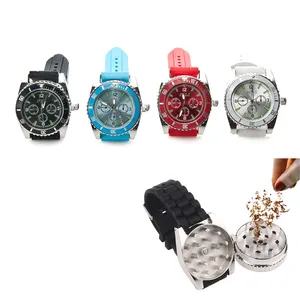 2 Pieces Watch Reloj Grinder 1.6 Inch Zinc Alloy Herb Grinders Watch Moledor