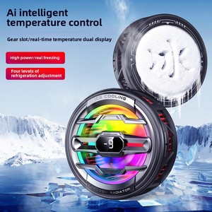 Ai thông minh 4 bánh lạnh từ điện thoại di động tản nhiệt 6 hiệu ứng ánh sáng phụ kiện điện thoại chơi game mới nhiệt độ - Product Image 5