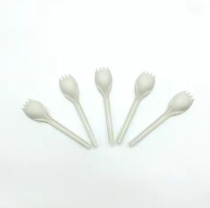 Mini-couverts jetables en PLA (cuillère et <span class=keywords><strong>fourchette</strong></span>) – Emballage individuel – Tendance et populaires pour fêtes et hôtels – Desserts épaissis - Product Image 3