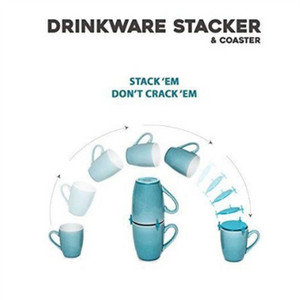 Ajustable al por mayor apilable soporte para tazas de café organizador de tazas de plástico estante organizador de bebidas apilador - Product Image 6