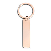Porte-clés long en acier inoxydable de couleur unie personnalisé en gros, gravure au laser UV, design Art Déco, vierge, anniversaire, Diwali, Pâques