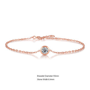 Bracelet en Moissanite pour Femme en Argent Sterling 925 Plaqué Or Rose, Design Unique, Bijoux Féminins en Stock - Product Image 2