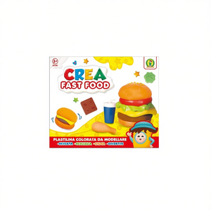 Crea Fast Food Playdough Set 19x23 Cm With Molds And Tools For Kids 3+ Years - Product Image 2