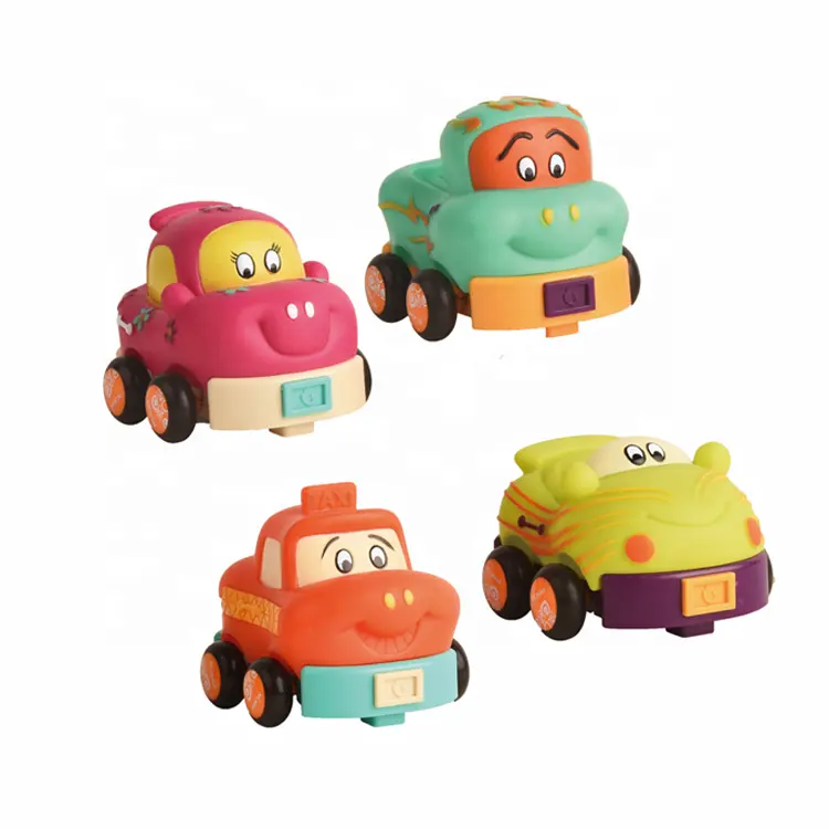 لعبة سيارة تعليمية للأطفال, كلاسيكية ، صديقة للبيئة ، مصنوعة من مطاط ناعم ، سيارة صغيرة قابلة للسحب للأطفال