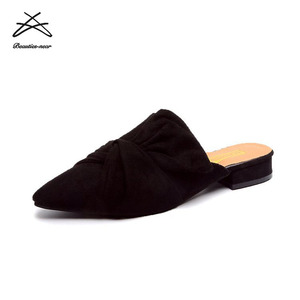 <span class=keywords><strong>Mules</strong></span> à nœuds pour femmes, nouvelles chaussures d'été plates, sandales décontractées à bout pointu, - Product Image 6