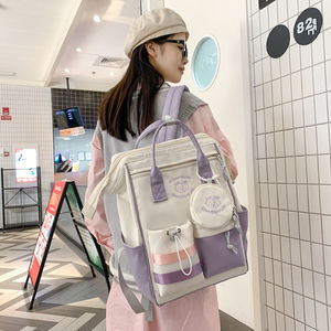 Gran oferta, mochilas <span class=keywords><strong>de</strong></span> colores con costuras, bolsa <span class=keywords><strong>de</strong></span> viaje para niñas, 2 uds., conjunto <span class=keywords><strong>de</strong></span> mochilas escolares, <span class=keywords><strong>mochila</strong></span> para estudiantes, Mochilas - Product Image 2