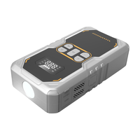 Démarreur de voiture 800A Peak avec compresseur d'air 36 PSI, booster de batterie portable 12V 7200mAh et gonfleur de pneus numérique pour moto