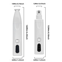 Tondeuse 3-en-1 USB-C à 2 vitesses, écologique, pour animaux de compagnie, avec coupe-poils pour chiens et chats, tondeuse à griffes, facile à tenir, pour toilettage des animaux