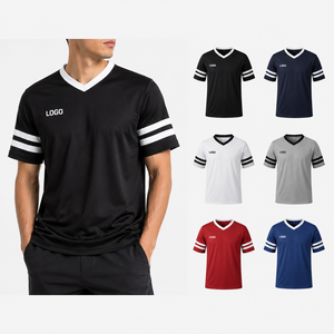 เสื้อฟุตบอลแฟนคลับแบบกำหนดเองสำหรับผู้ชาย เสื้อทีมวาร์ซิตี้ คอวี ชุดกีฬา รับผลิตแบบ OEM ODM แบรนด์ส่วนตัว - Product Image 1