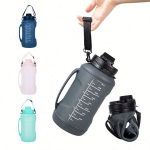 Bouteille d'eau en silicone pliable portable de 2 L avec poignée et couvercle à paille, design personnalisé pour le sport et les voyages - Product Image 6