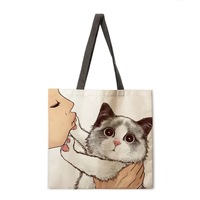 Tas Belanja Kanvas Katun 10oz 12oz Grosir, Dapat Digunakan Kembali, Untuk Luar Ruangan, Sablon Sutra, Warna Sesuai Pesanan, Logo Kustom