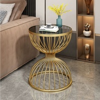 Table d'appoint ronde moderne en acier inoxydable et marbre pour salon, chambre, hôtel et villa