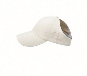 Casquettes de baseball mi-couvrantes pour femmes, en coton brodé de haute qualité, avec ouverture pour queue de cheval, style sportif et bouclé, vente en gros - Product Image 5