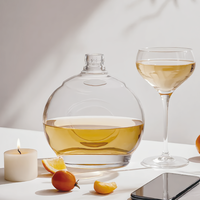 Botol Kaca Embos Permukaan Beku 700ml-1400ml untuk Tequila, Whiskey, Vodka, Wine & Brandy dengan Logo Kustom Tersedia