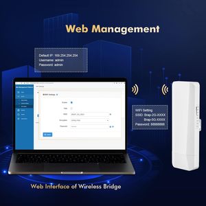 Ngoài trời không dây cầu 5.8GHz 1-3Km khoảng cách 2X <span class=keywords><strong>100Mbps</strong></span> cổng Ethernet 24V PoE Adapter 2 gói-new hỗ trợ 4G 5G tường lửa - Product Image 5
