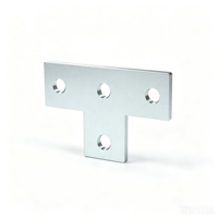 Support de panneau solaire en acier inoxydable galvanisé à chaud en forme de T à 4 trous, plaque de montage, rail de support PV, carport YUJI