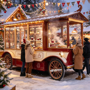 Chariot alimentaire électrique à quatre roues résistant aux intempéries, couleur extérieure personnalisée, kiosque mobile pour carnaval et boutique éphémère - Product Image 1