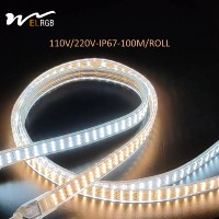 Bande lumineuse LED certifiée UL UK PSE VDE 110v/220v, 3 rangées, 264/276 LED/m, PVC, décorative, extérieure, étanche, bande lumineuse en plastique
