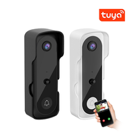 Sonnette de porte intelligente Tuya Wifi sans fil, caméra de porte vidéo, vision nocturne infrarouge, étanche, caméra de sécurité numérique pour maison, villa