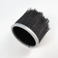 Brosse annulaire de sablage en fil de nylon ondulé personnalisée, à ressort, pour sablage sans poussière