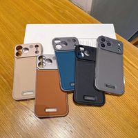 Étui de téléphone magnétique en cuir PU pour iPhone 18 17 16 Pro Max, coque antichoc en PC légère et rafraîchissante, anti-traces de doigts