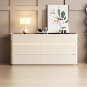 <span class=keywords><strong>Commode</strong></span> intelligente avec plateau en verre texturé noir, éclairage tactile à commande vocale, poignée intégrée, coins arrondis, coffre de rangement à <span class=keywords><strong>tiroirs</strong></span> - Product Image 2
