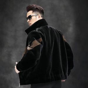 Nuova <span class=keywords><strong>pelliccia</strong></span> personalizzata integrata lungo visone giacca Varsity giacca da <span class=keywords><strong>uomo</strong></span> in <span class=keywords><strong>pelliccia</strong></span> sintetica da <span class=keywords><strong>uomo</strong></span> - Product Image 4